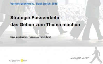 Strategie Fussverkehr – das Gehen zum Thema machen