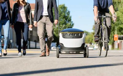 Autonome Lieferfahrzeuge auf Trottoirs